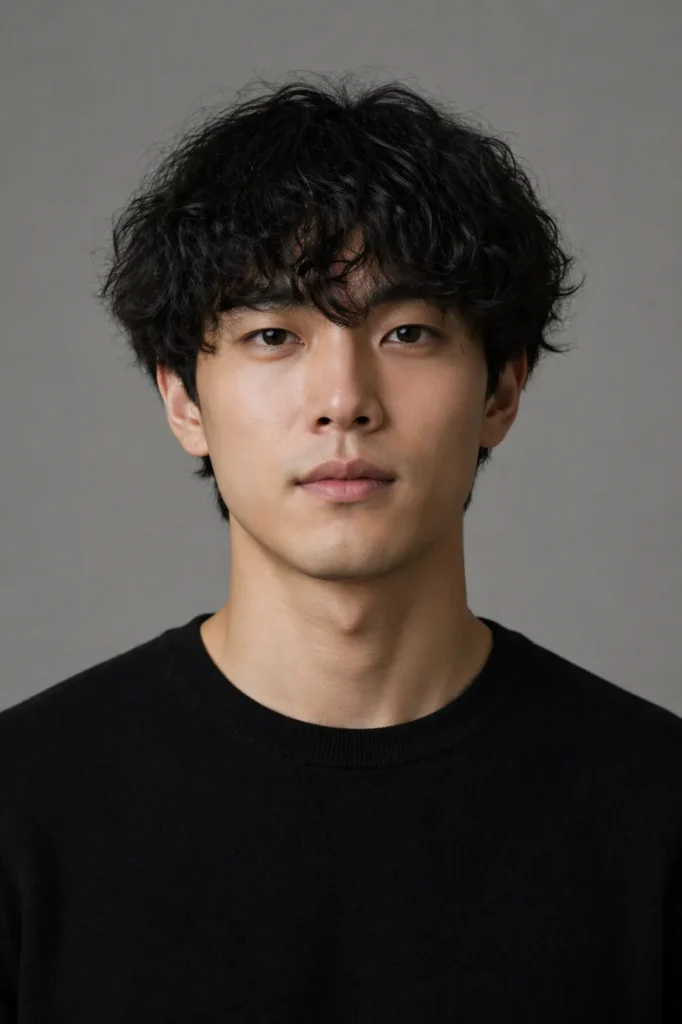 Soft Curly Mushroom Cut