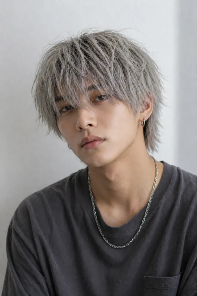 Soft Messy Silver Shag