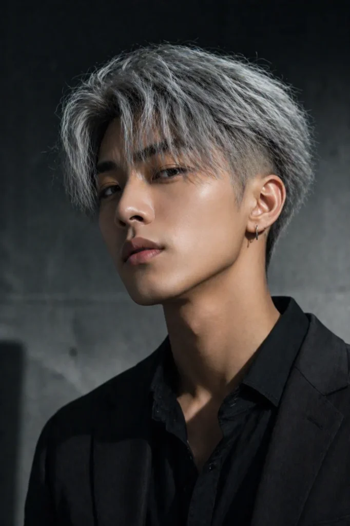 Soft Silver Disconnected Undercut