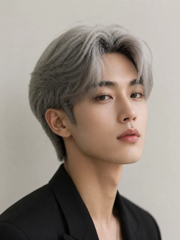 Soft Silver Flow with Tucked Sides