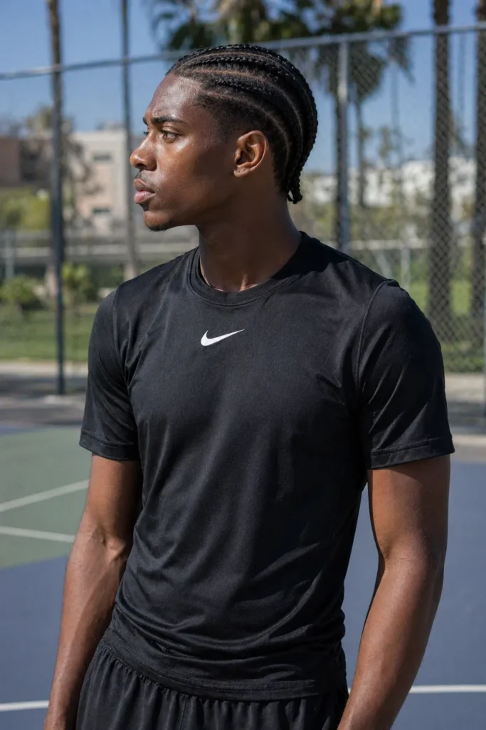 Straight-Back Cornrows