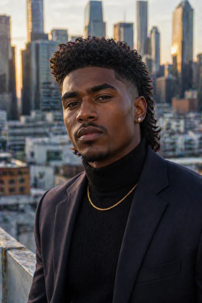 Structured Top With Flow Mullet