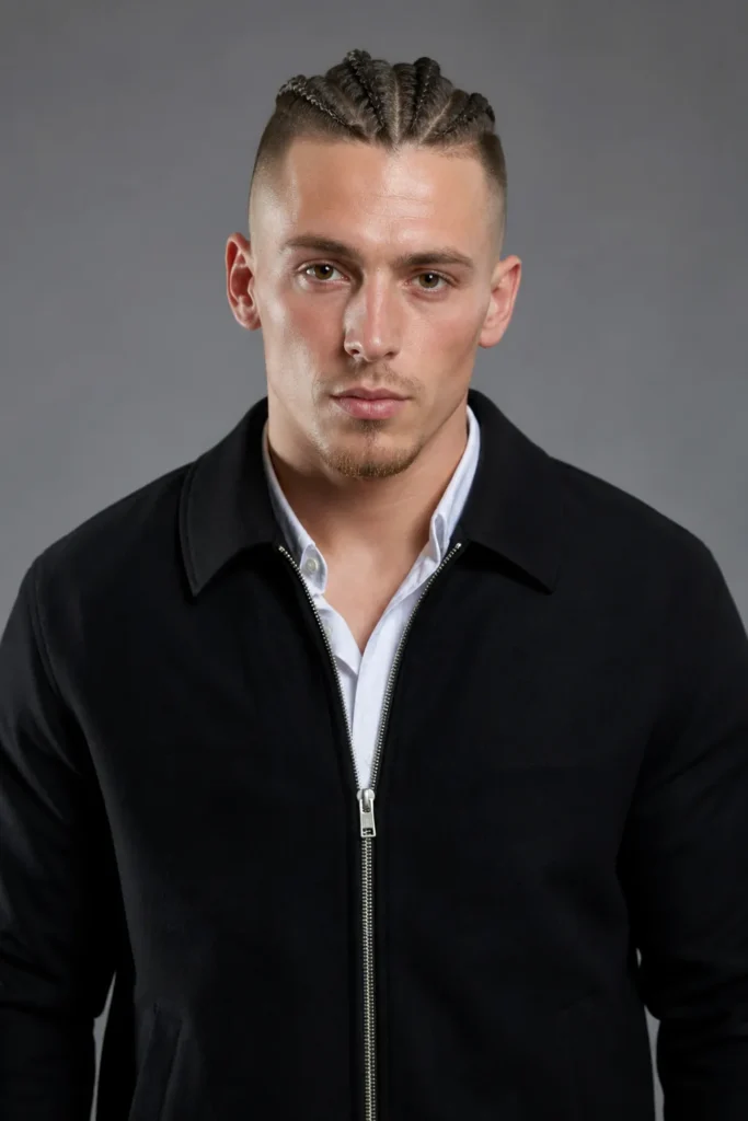 Taper Fade With Tight Braids