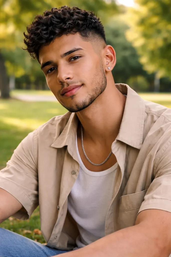 Taper Fade with Natural Top