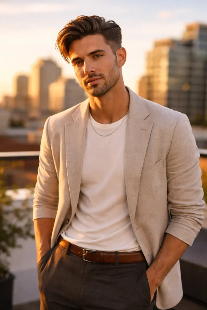 Taper Fade with Side Swept Hair