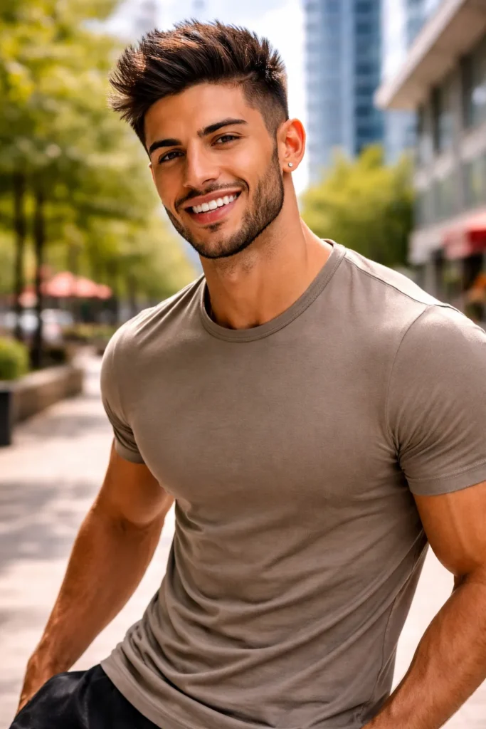 Taper Fade with Spiky Hair