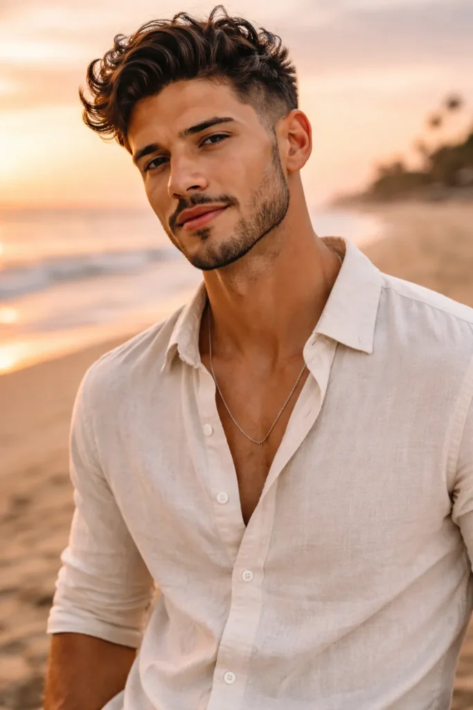 Taper Fade with Wavy Flow