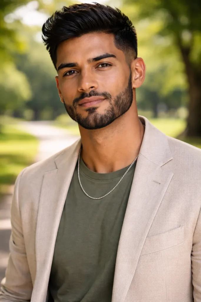 Tapered Beard + Natural Volume Crown