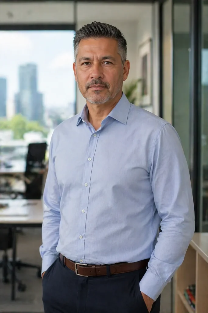 Tapered Cut with a Salt-and-Pepper Finish