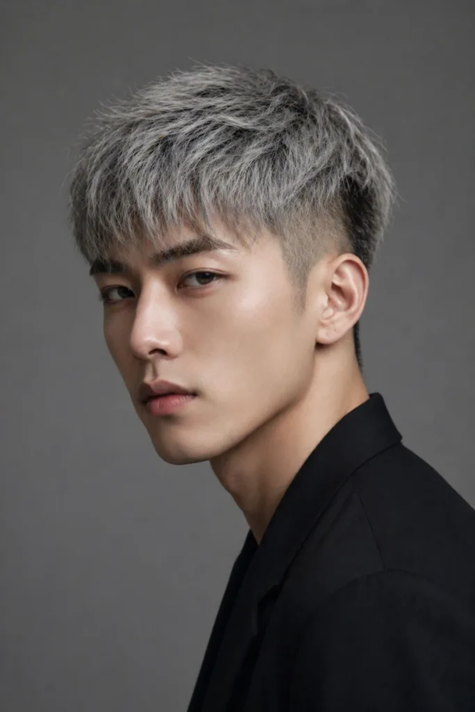 Tapered Silver Crop with Side Fringe