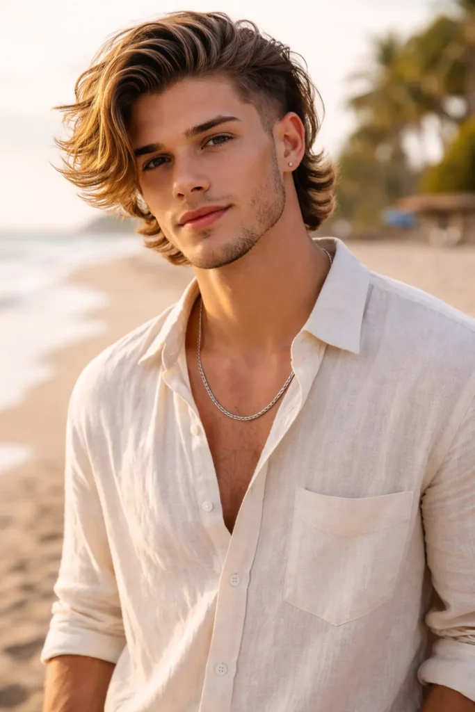 Temple Fade with Long Waves