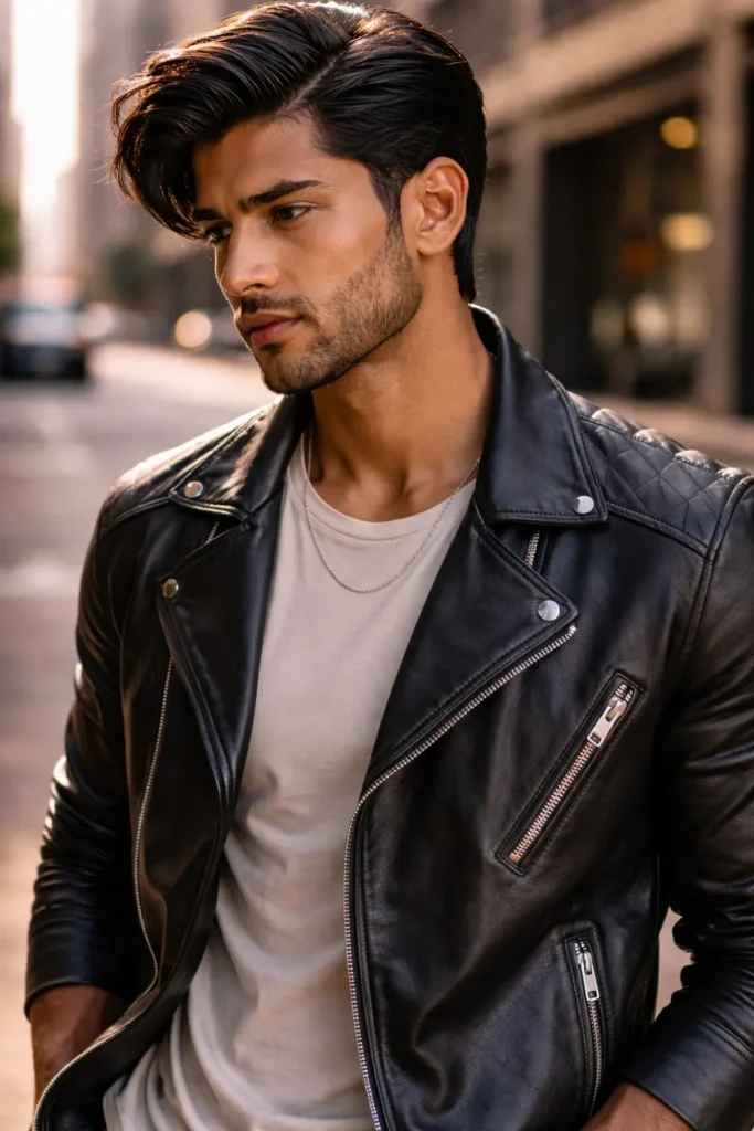 Textured Flow with Deep Side Part