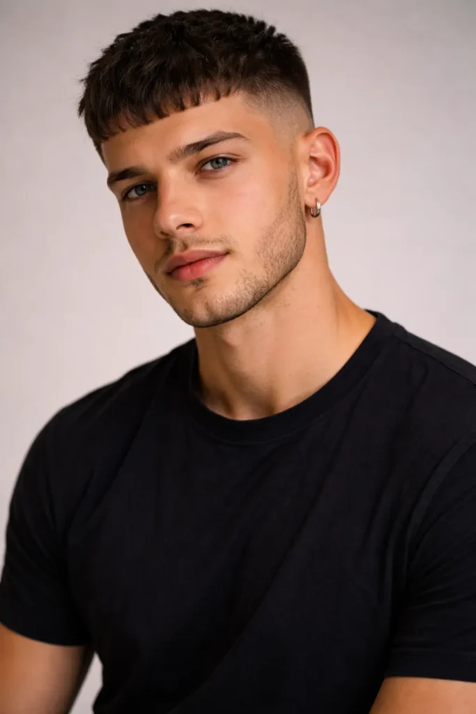 Textured French Crop with Skin Fade