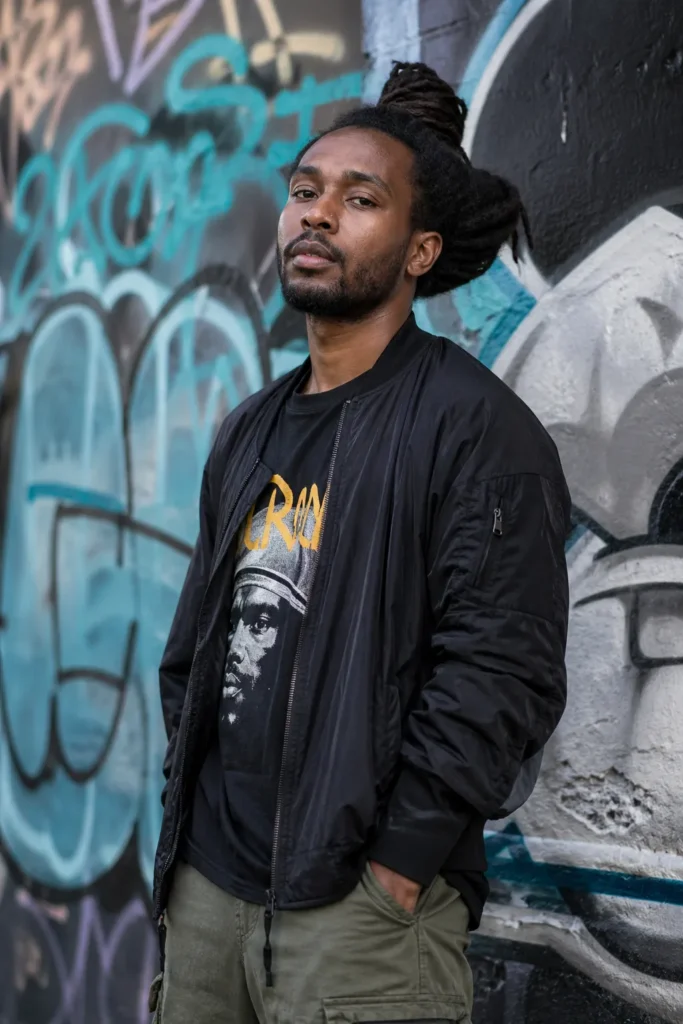  Textured Man Bun with Thick Side Volume