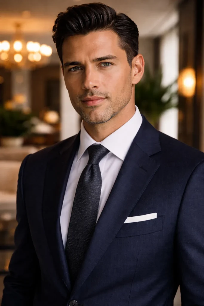 The Defined Widow’s Peak Style