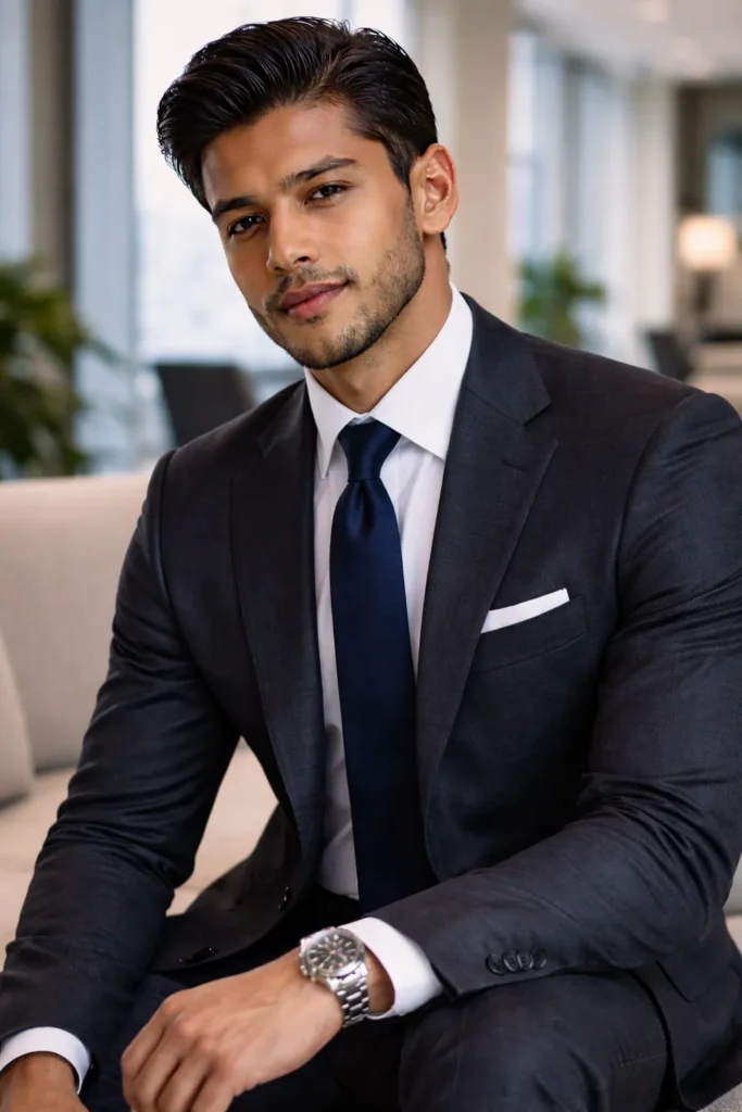 The Slicked-Back 90s Style