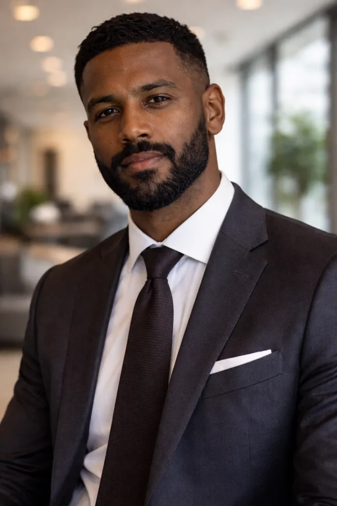 Trimmed Corporate Full Beard