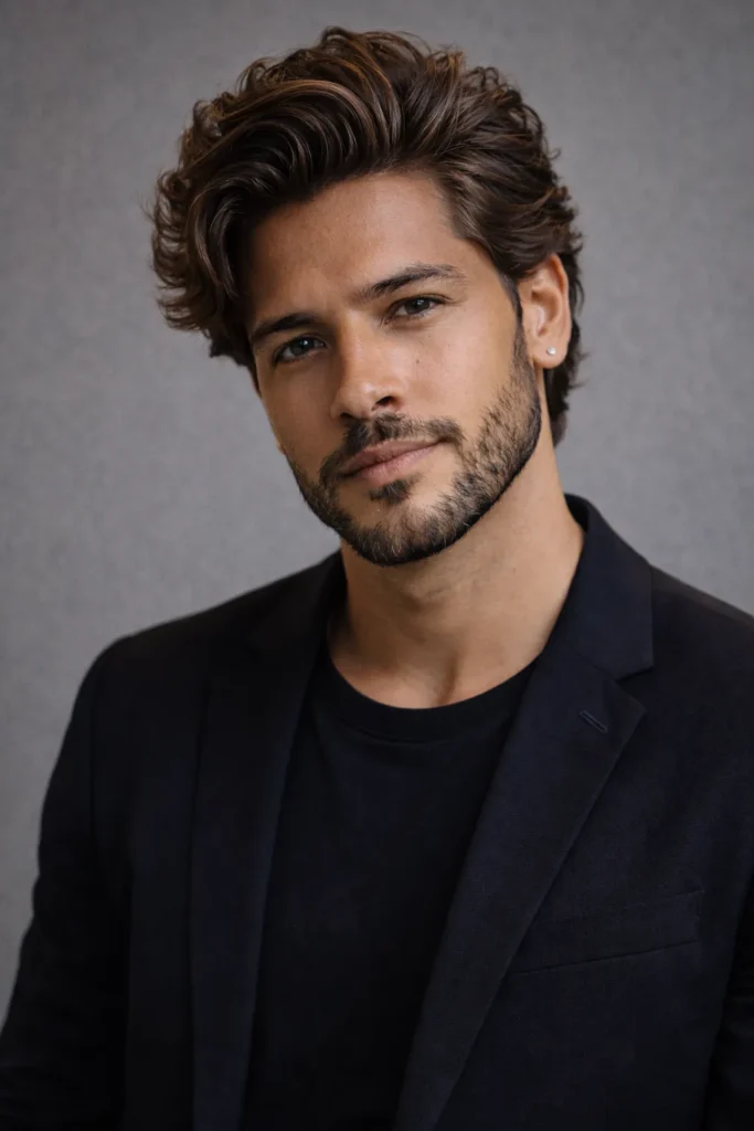 Volume-Heavy Feathered Top