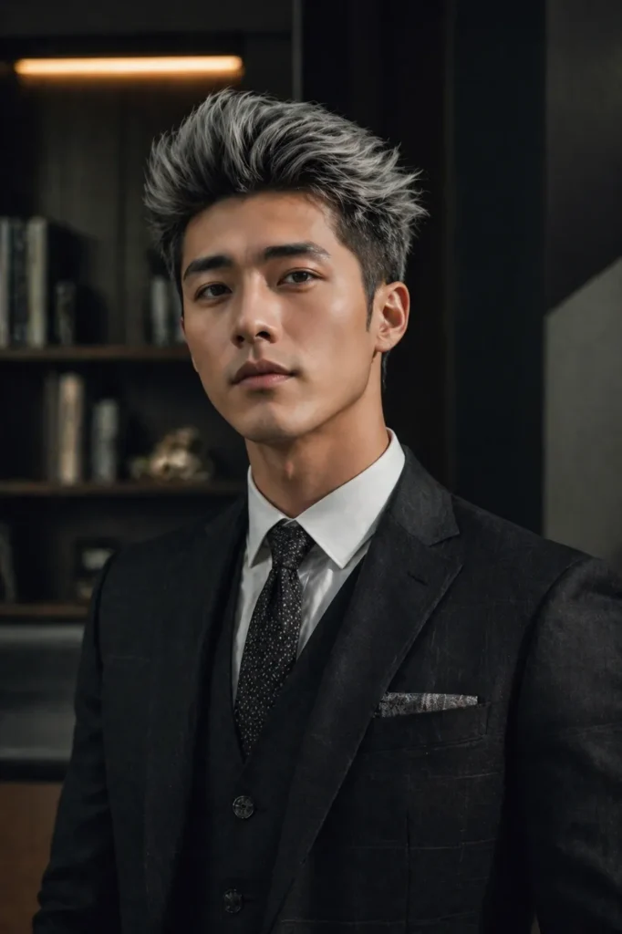 Volumized Silver Quiff