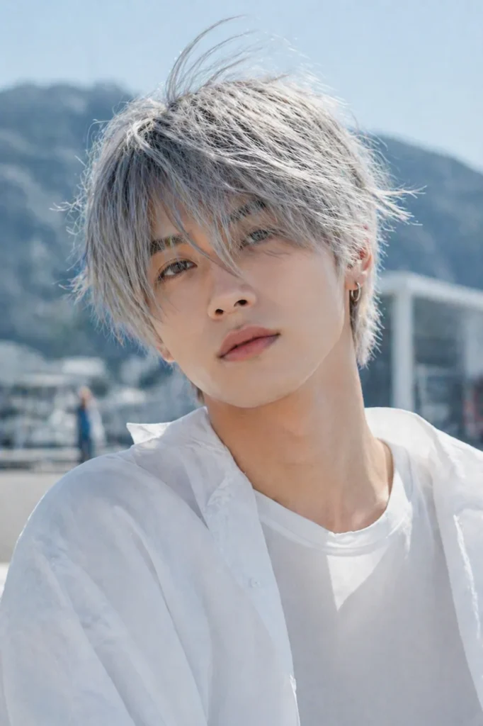 Wind-Swept Icy Silver Layers