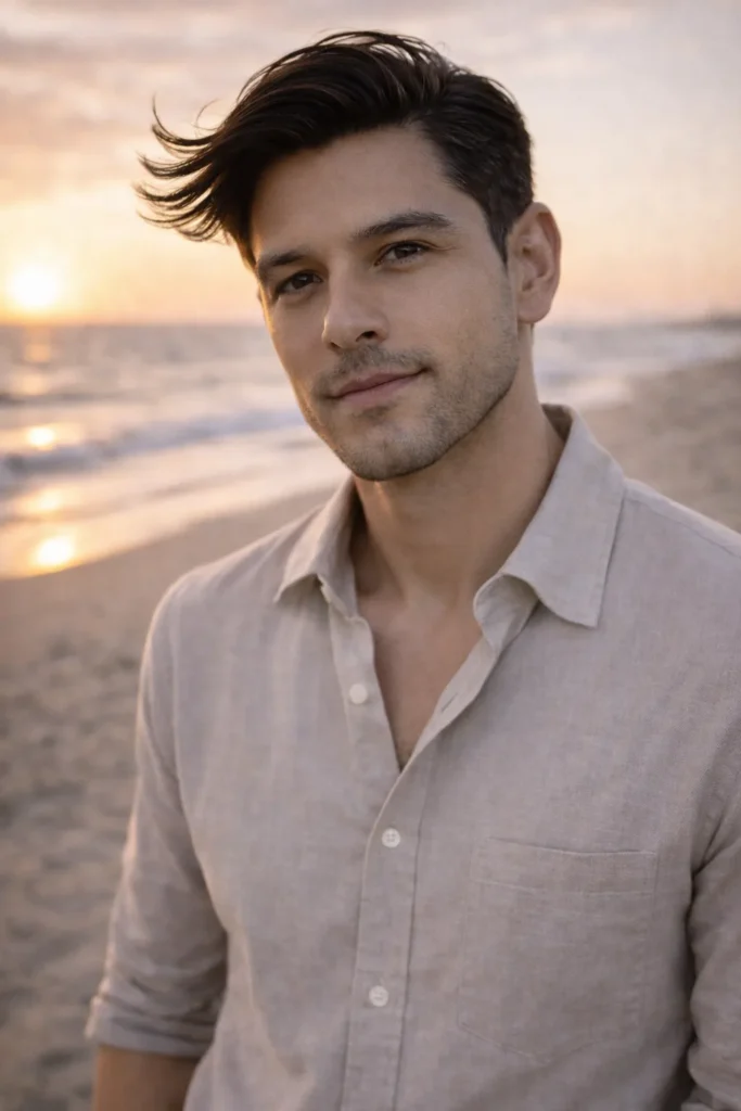 Windswept Medium Side Part