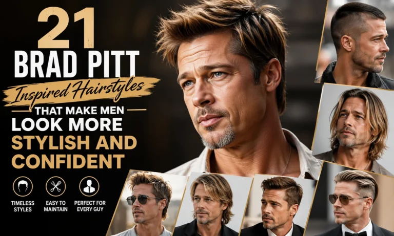 21 Brad Pitt Inspired Hairstyles That Make Men Look More Stylish and Confident