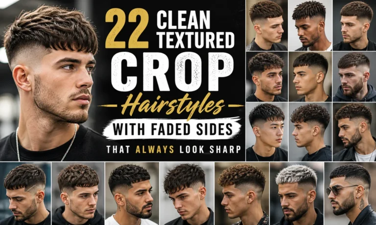 22 Clean Textured Crop Hairstyles with Faded Sides That Always Look Sharp
