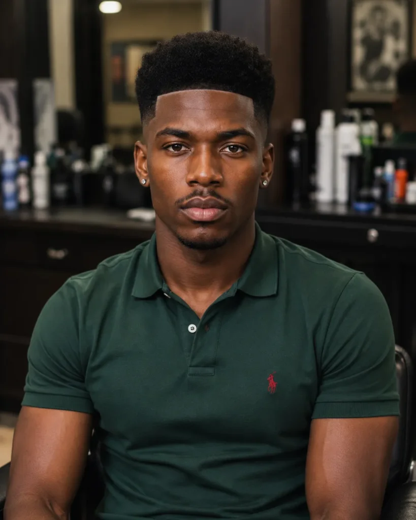 Afro Fade with Boxed Shape Up