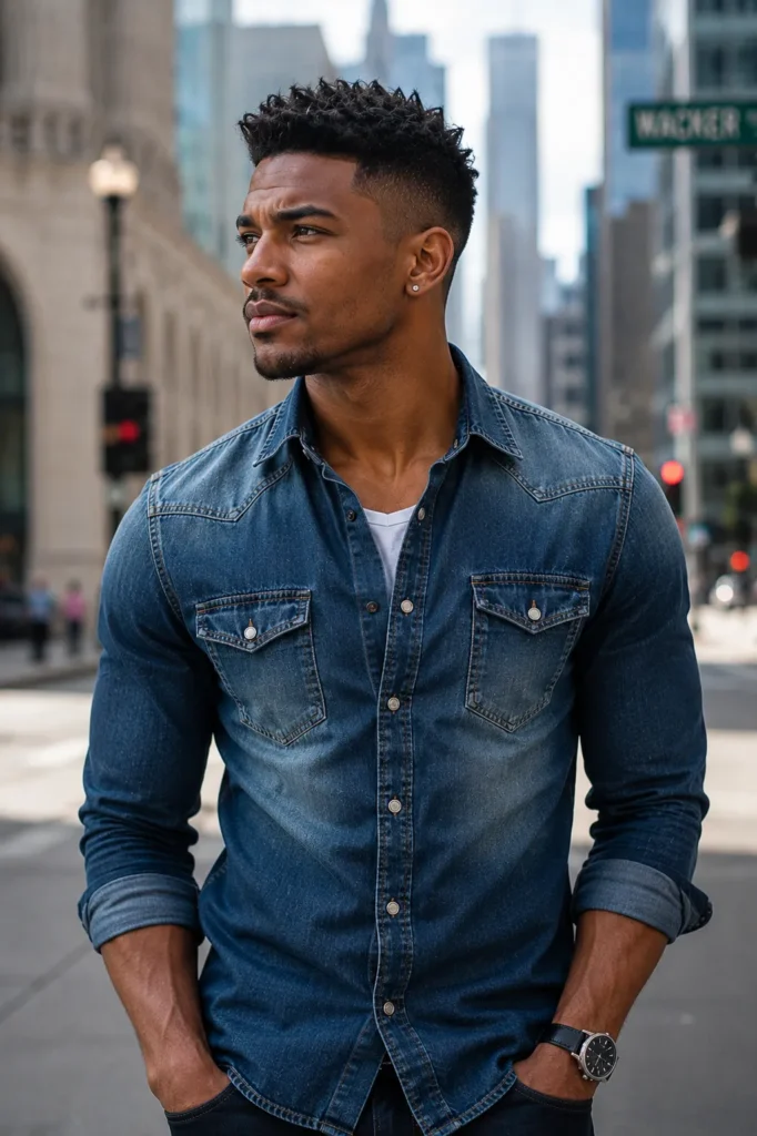  Balanced Faux Hawk Fade