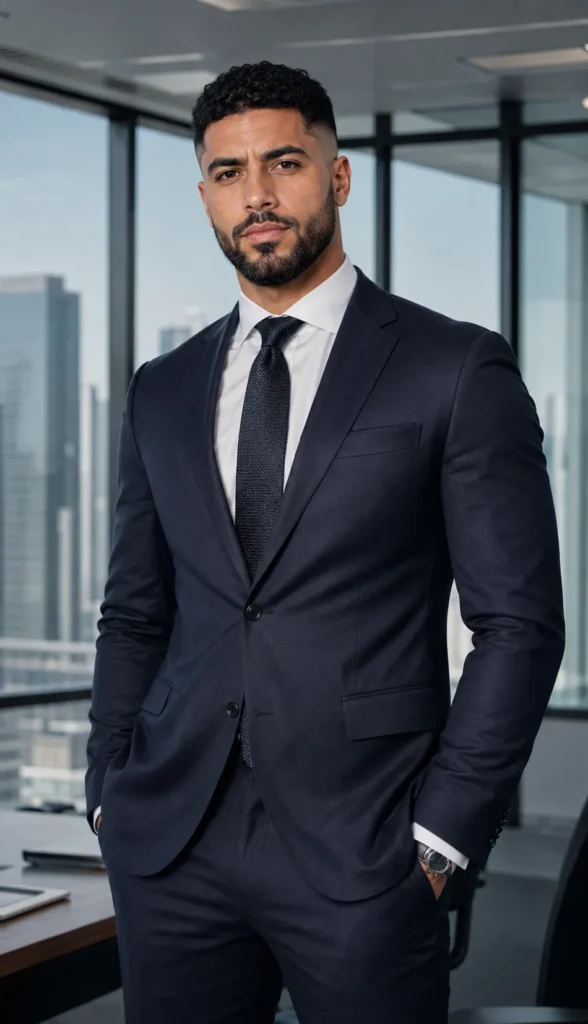Beard with Sharp Jawline Definition