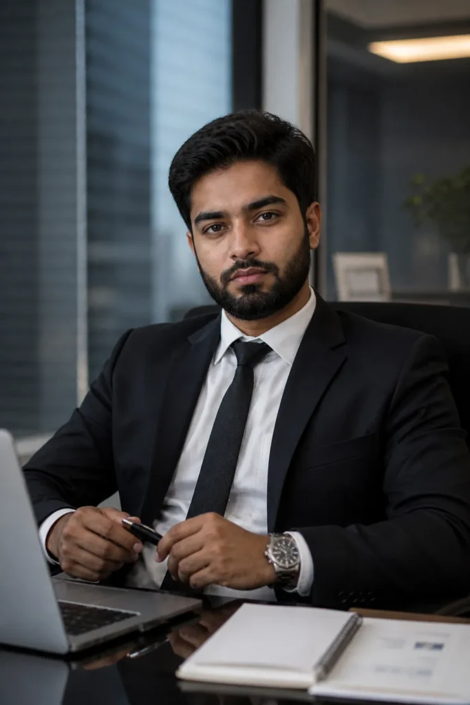 Beard with Sharp Neckline
