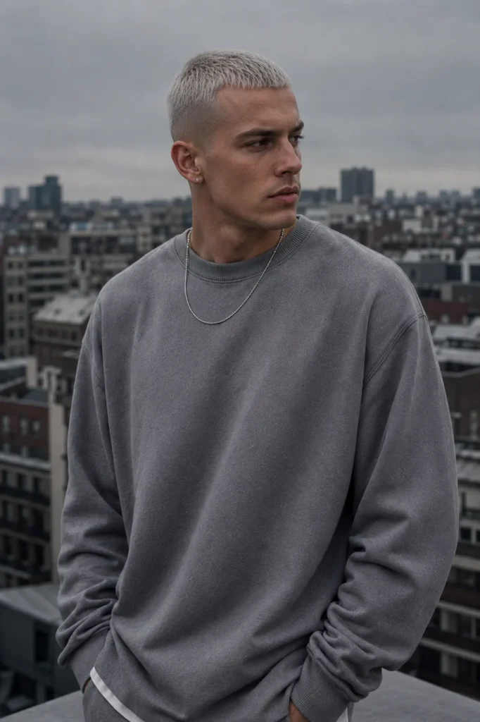 Bleached Buzz Cut Fade