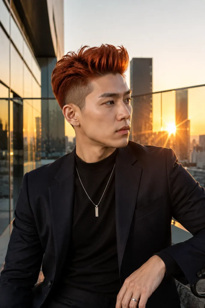 Blended Fade with Voluminous Pompadour