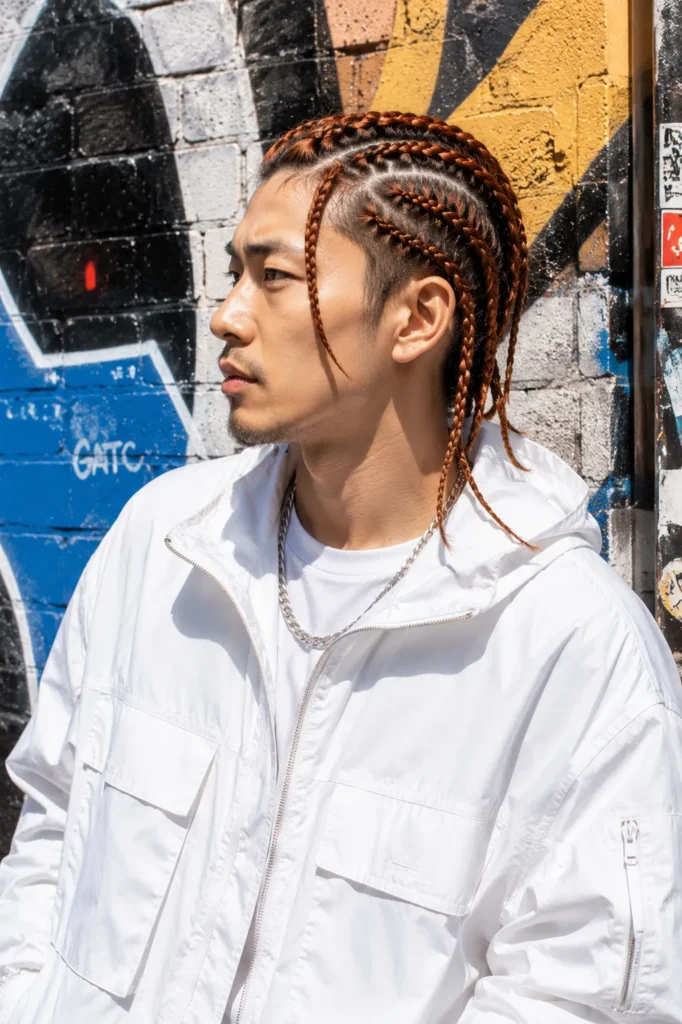  Braided Red Cornrows