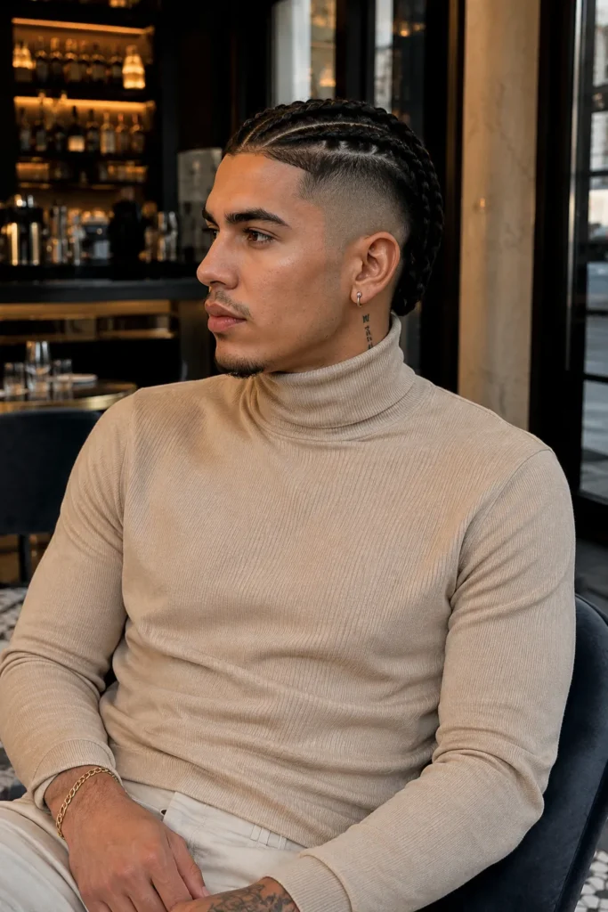 Braided Undercut with Skin Fade