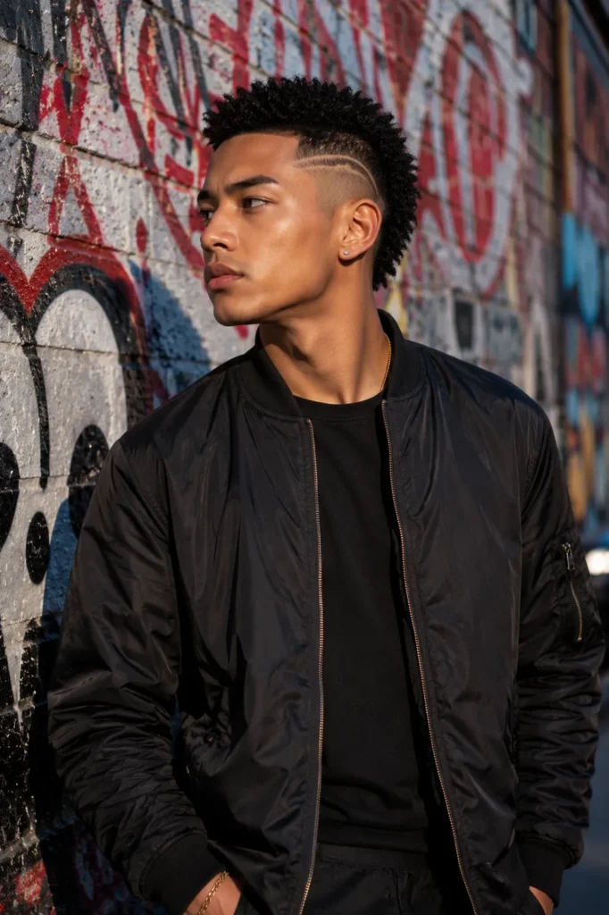 Burst Fade with Short Mohawk
