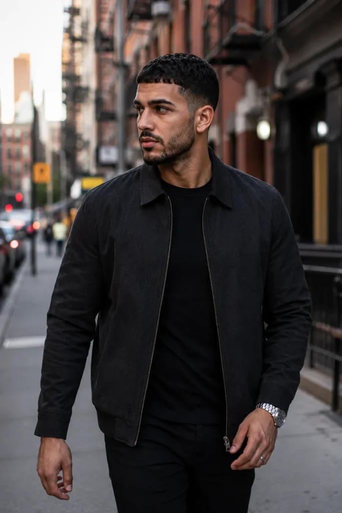 Caesar Cut with Textured Fringe