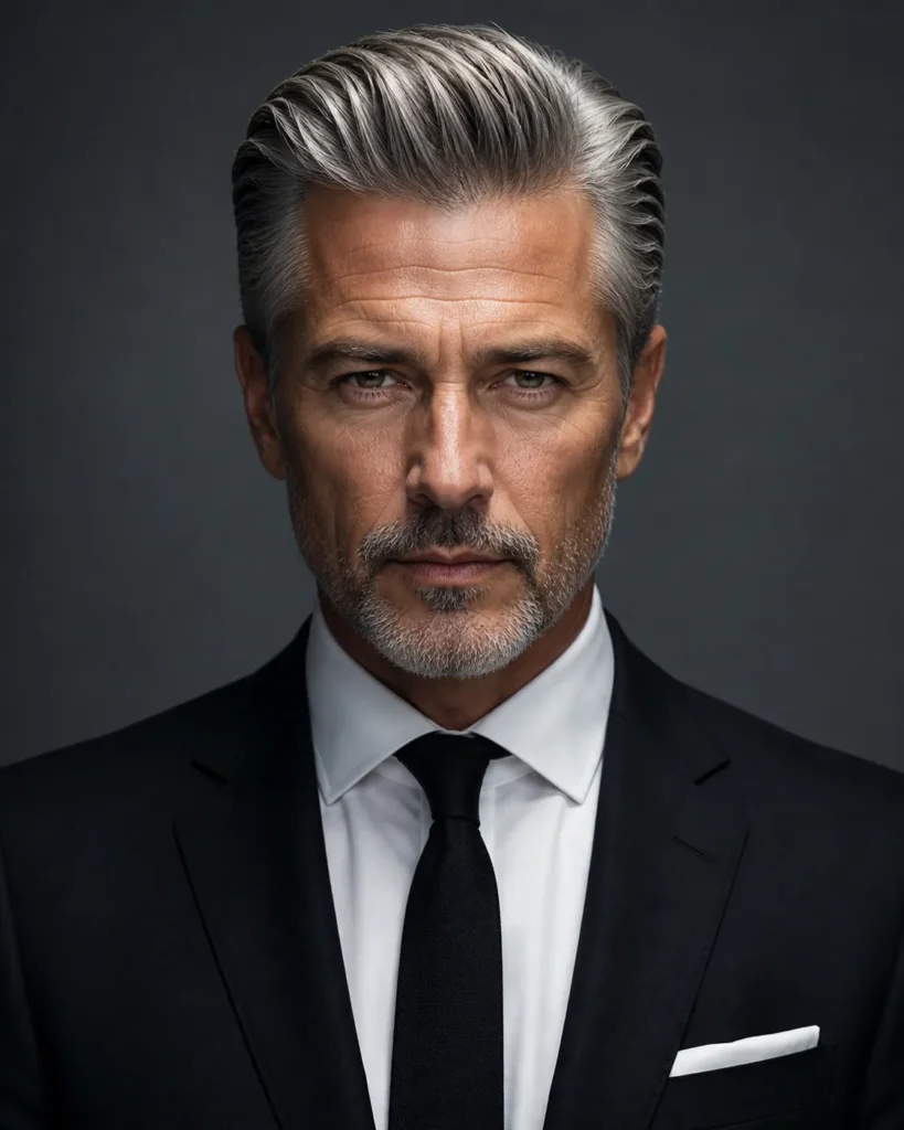 Classic Slick Back Pompadour