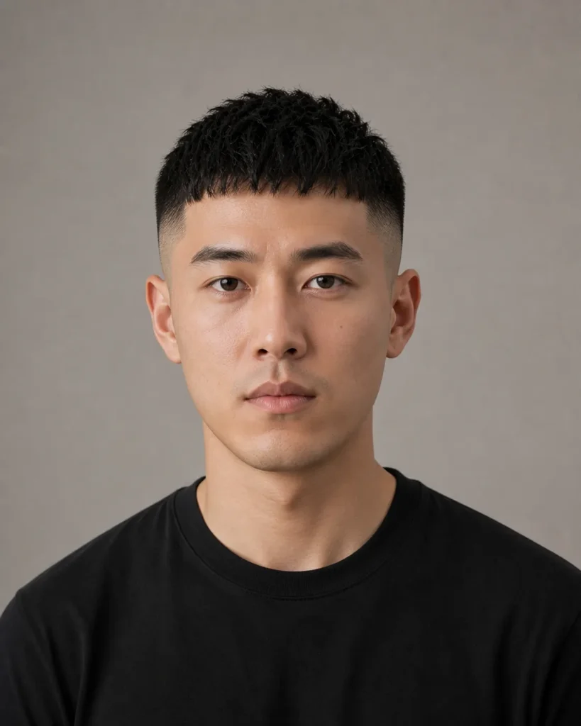 Cropped Fringe with Skin Fade