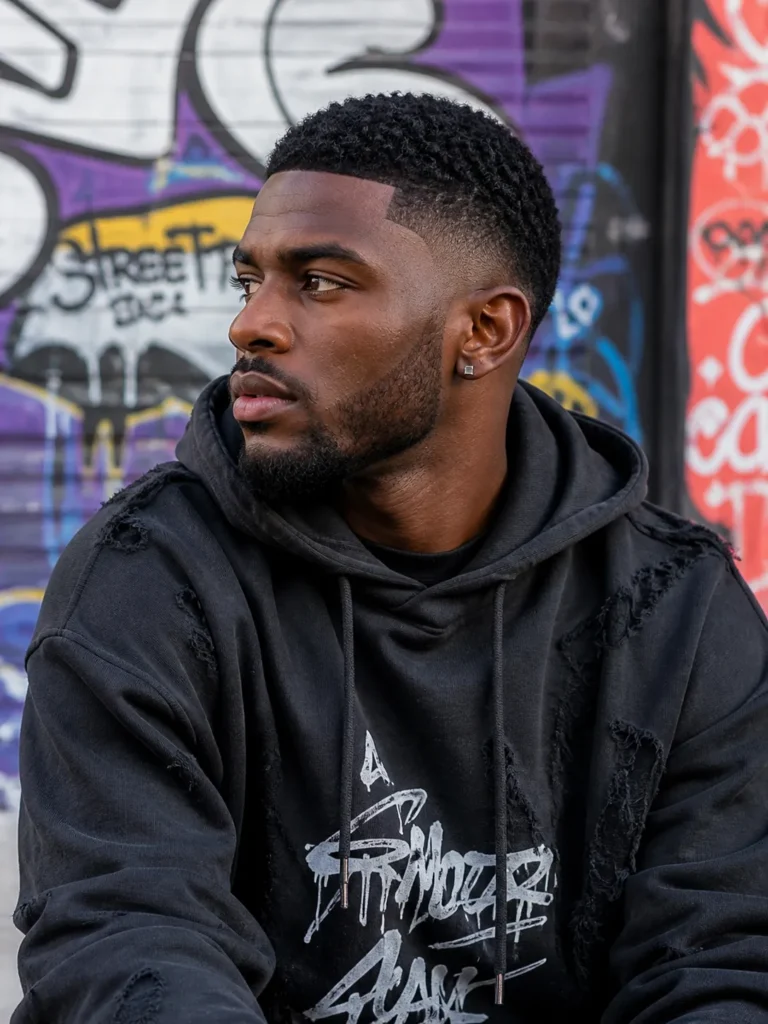 Cropped Textured Fade with Line-Up