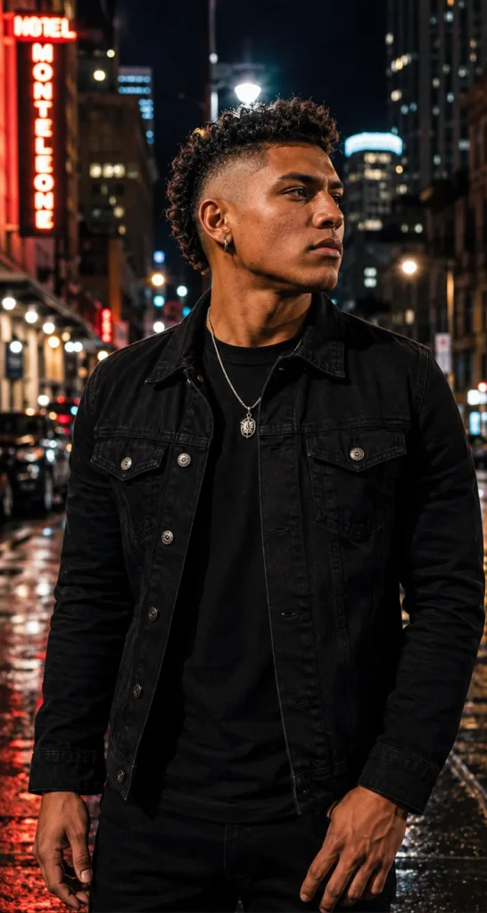 Curly Faux Hawk Fade