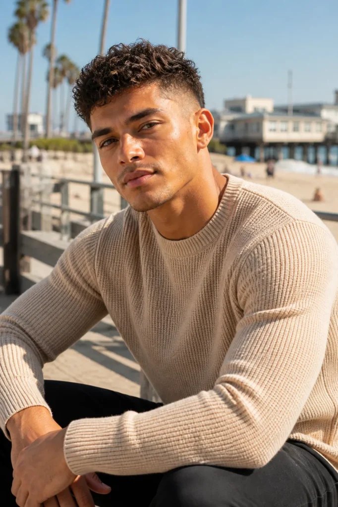Curly Faux Hawk Fade