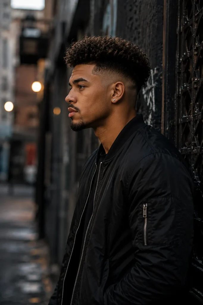 Curly High Fade