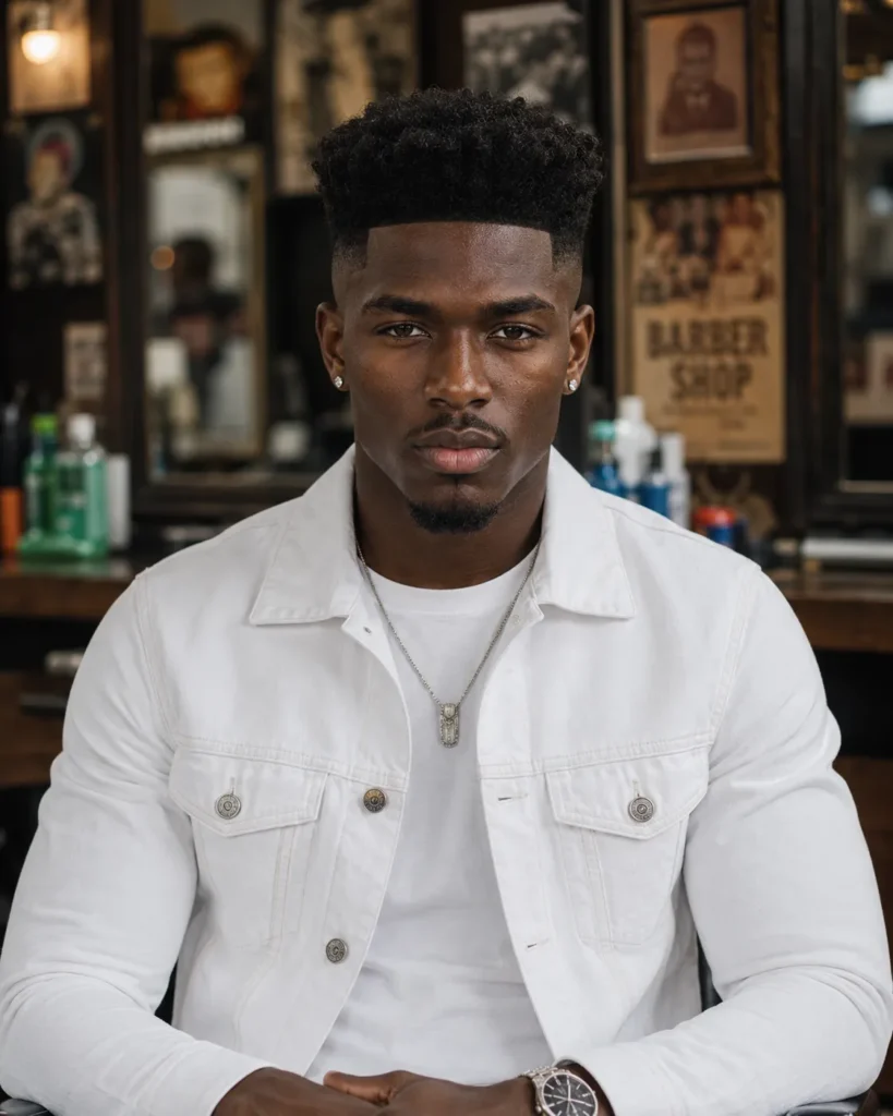 Curly High Top Fade