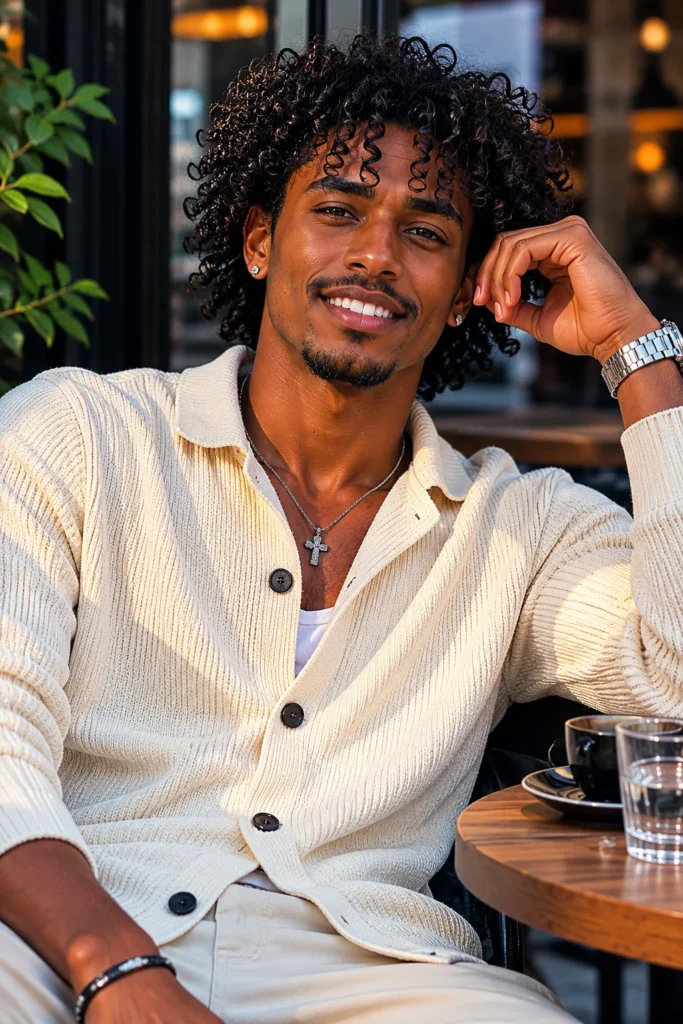 Curly Medium-Length Style