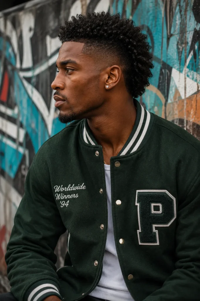 Curly Mohawk Fade