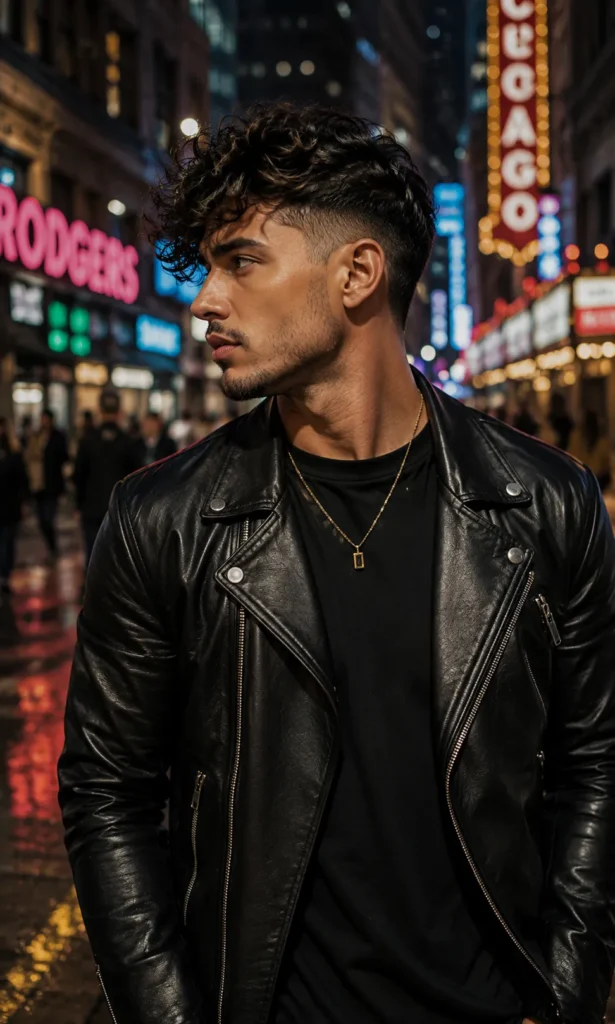 Curly Side-Swept Undercut