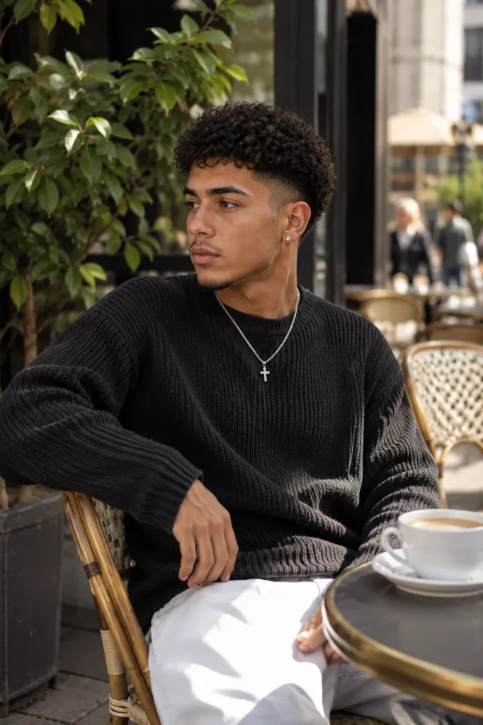 Curly Textured Crop Fade