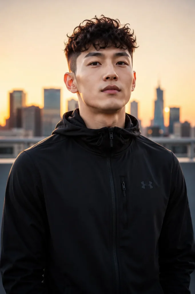 Curly Top with Skin Fade