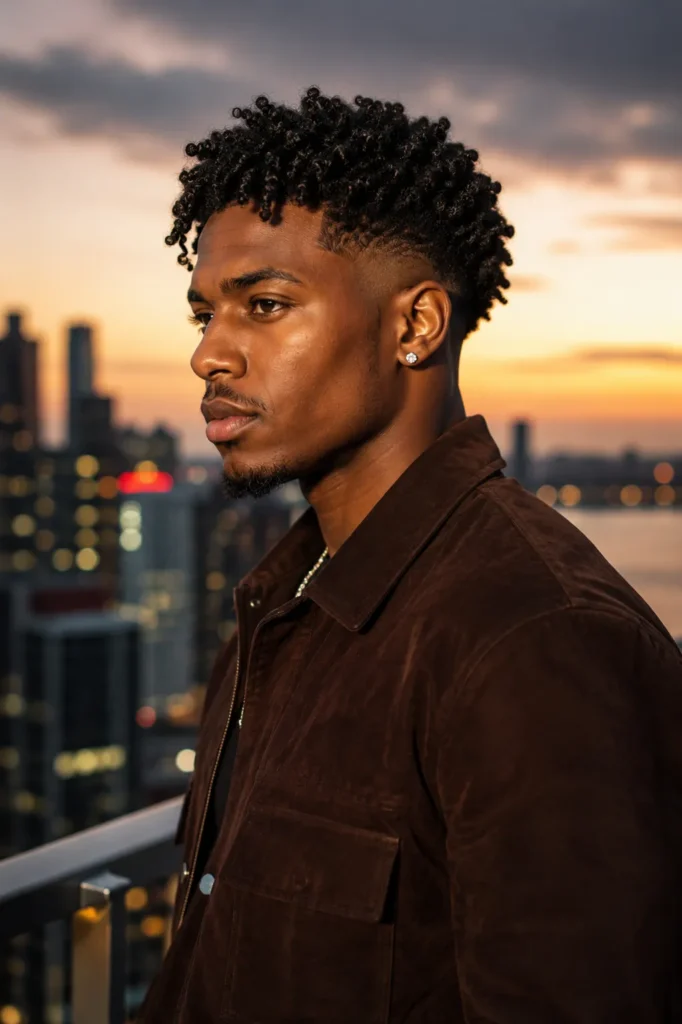 Defined Twist Curls with Burst Taper